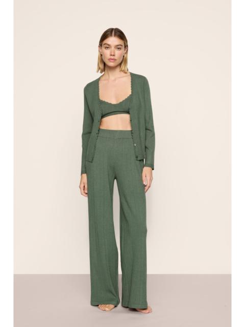 eberjey Pointelle Sweater Straight Leg Pant