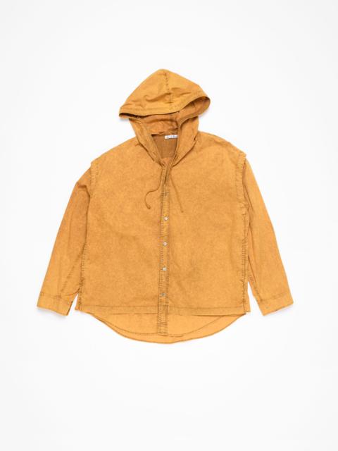 Acne Studios Hooded button-up shirt - Yellow/brown