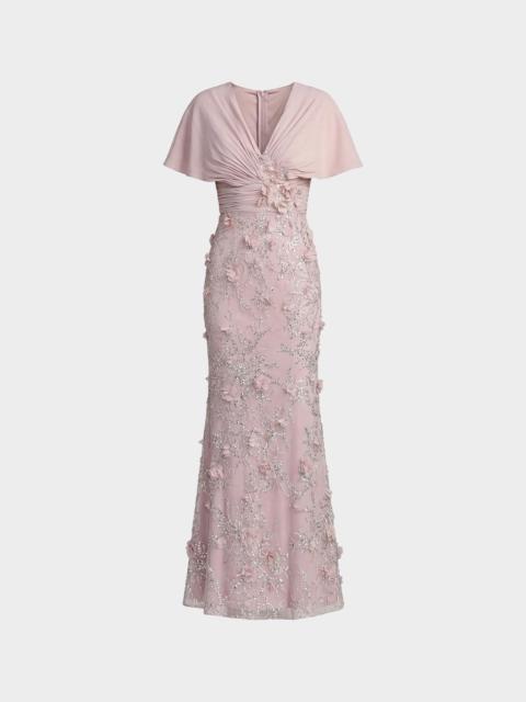 MAC DUGGAL 3D Mini Rosette Column Gown
