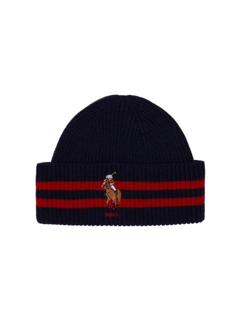 Polo Ralph Lauren STRIPE CUFF BEAR BEANIE "Navy" PC0818 412