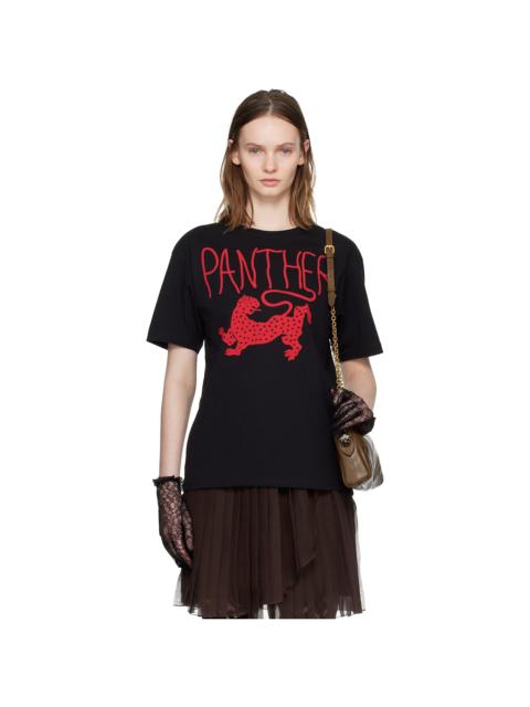 Valentino Black Printed Cotton T-shirt