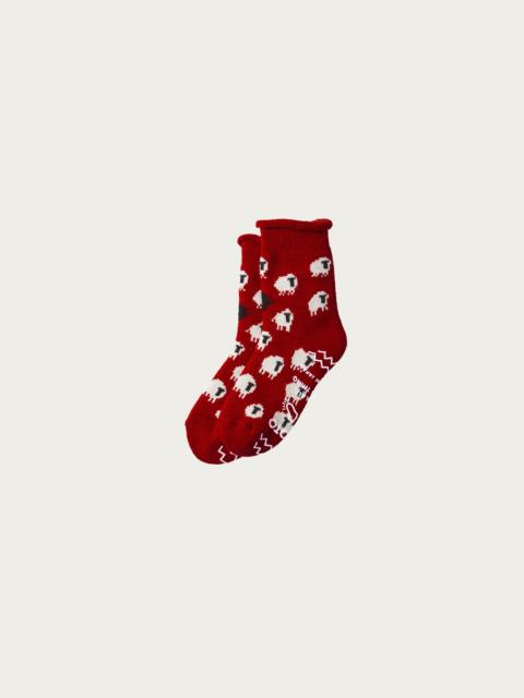 ROTOTO® Pile Room Socks "Sheep" - Red