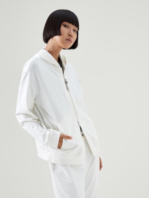 Brunello Cucinelli Lightweight stretch cotton sweatshirt with precious detail