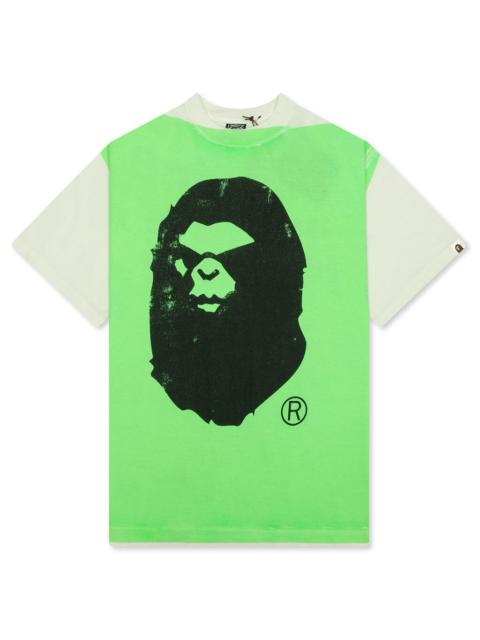 SAINT M×××××× SAINT M6 X BAPE HANDPRINT GENUINE NOWHERE JOURNEY S/S TEE - WHITE/GREEN
