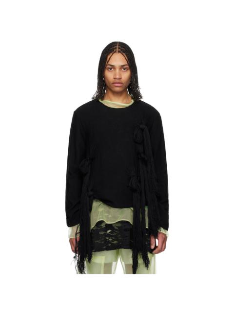 Comme des Garçons Homme Plus Black Worsted Wool Sweater