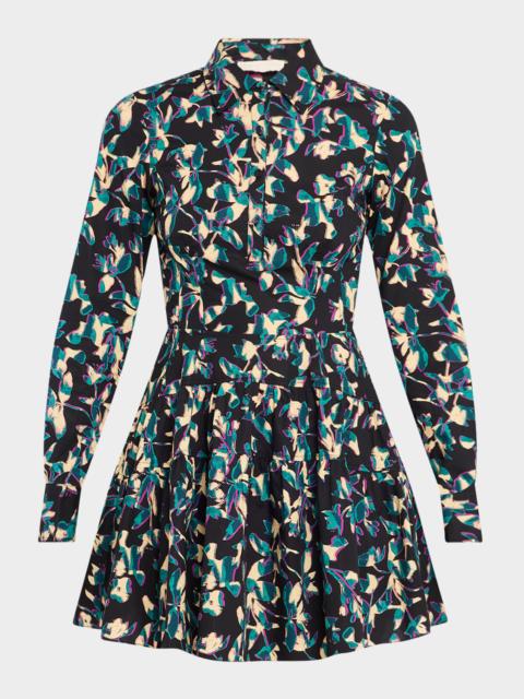 ULLA JOHNSON Nanette Long-Sleeve Mini Shirtdress