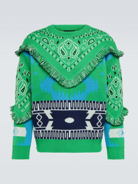 Alanui Icon Bandana jacquard virgin wool sweater