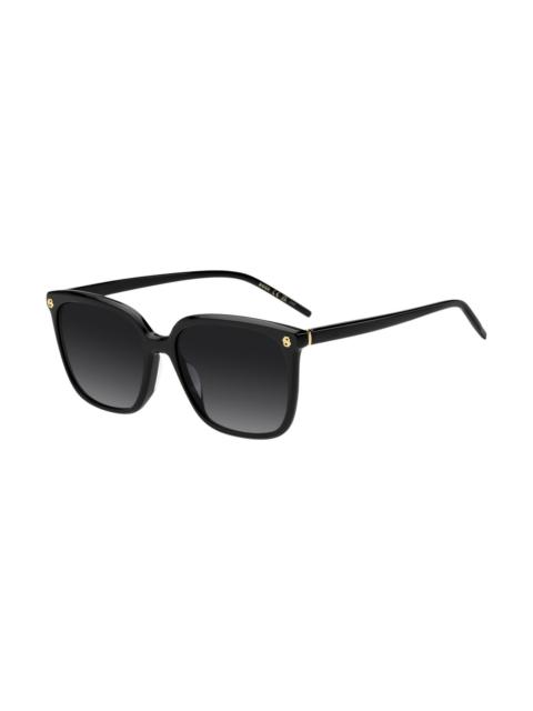 BOSS BLACK ACETATE SUNGLASSES WITH GOLD-TONE DOUBLE B MONOGRAMS