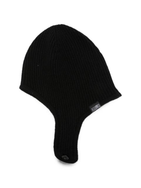 MM6 Maison Margiela Mm6 Maison Margiela Ribbed-knit Ear-flap Hat