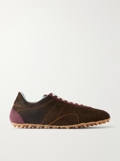 Maison Margiela Sprinters Paneled Suede Sneakers