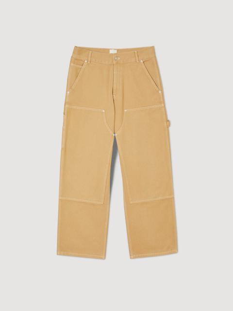 COTTON CANVAS CARPENTER TROUSERS