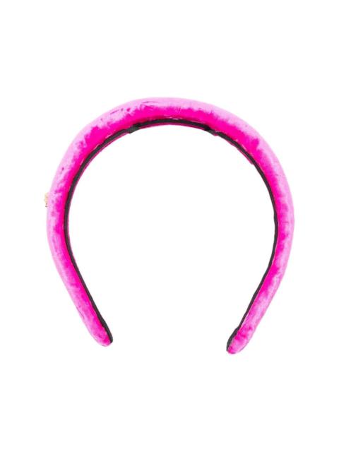 Medusa Head-plaque velvet hairband
