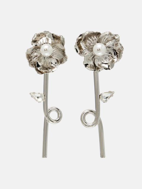 Simone Rocha Crystal-embellished faux pearl earrings