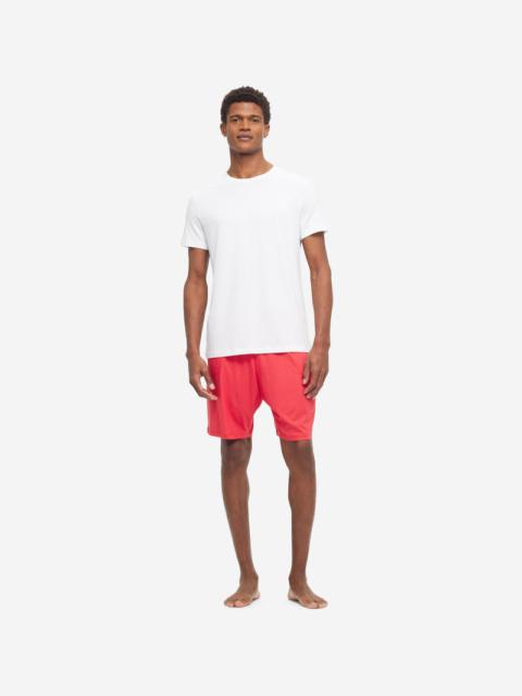 Derek Rose Men's Lounge Shorts Basel Micro Modal Stretch London Red