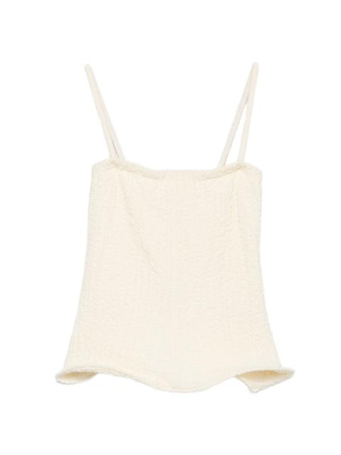 Nanushka textured peplum top