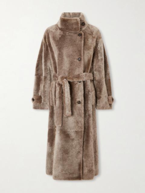 Brunello Cucinelli Belted Shearling Coat