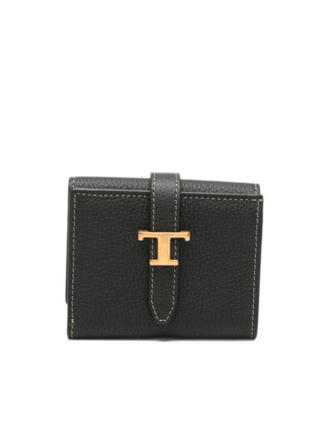 Tod's T Timeless pebbled leather wallet