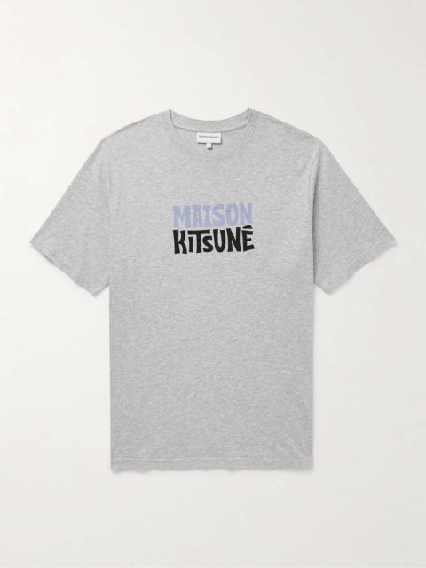 Maison Kitsuné Surf Club Logo-Print Cotton-Jersey T-Shirt