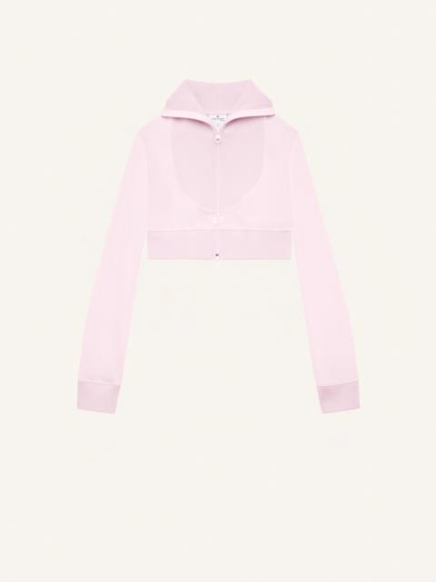 courrèges CROPPED MAXI RIB TRACKSUIT JACKET