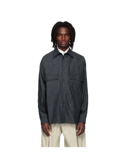 sage NATION Blue Vincent Denim Shirt