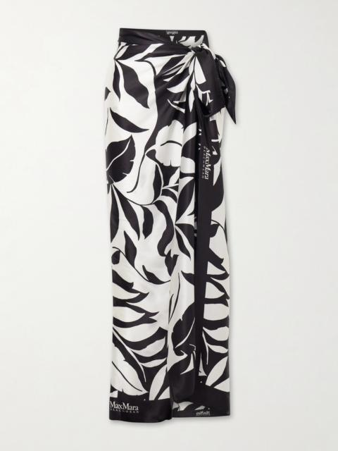 Max Mara Spuma Printed Silk Pareo