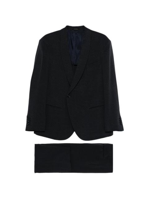 GIORGIO ARMANI pinstripe single-button blazer
