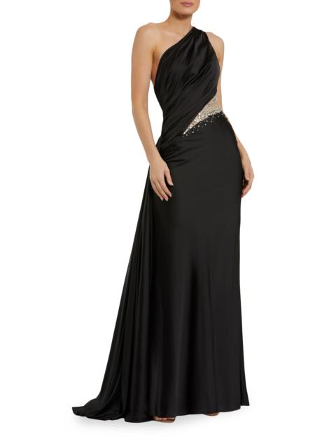 MAC DUGGAL Women's Satin One-Shoulder Gown - Black