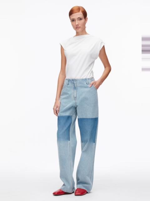 3.1 Phillip Lim Ghost Patch Straight Leg Denim Pants