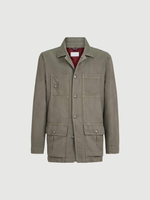 Brunello Cucinelli Cotton and linen canvas outerwear jacket