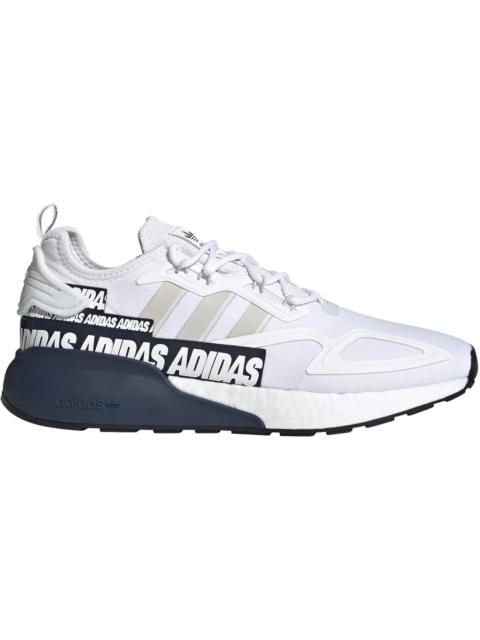 adidas ZX 2K Boost Bold Logo Graphic White Navy