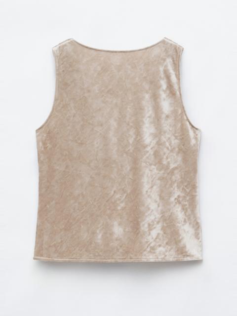 & Other Stories Draped Back Velvet Top