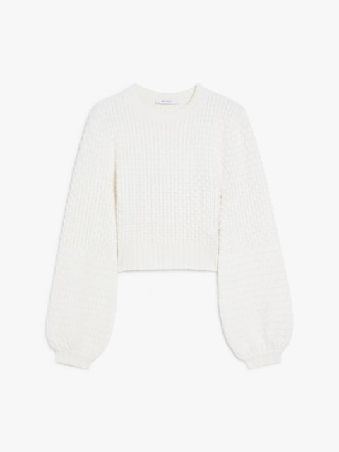 Max Mara ELVIRA Wool and cashmere decorative-stitch knit jumper