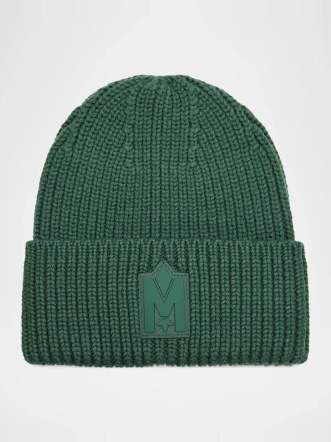 MACKAGE Men's M-Logo Patch Beanie Hat