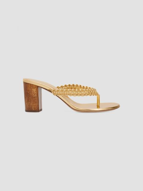 Gianvito Rossi Women's Lattice 70MM Leather Heeled Sandals - Meko Mekong