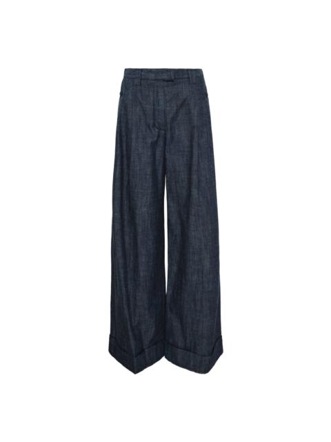 3.1 Phillip Lim Denim Shirting Wide Leg Pants