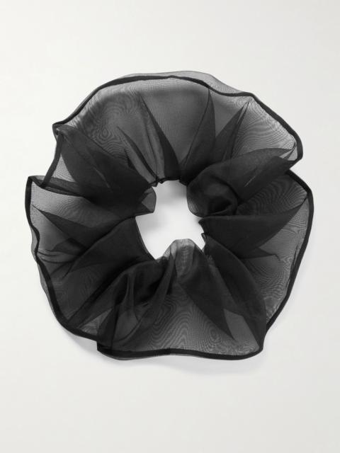 Sophie Buhai Silk-organza scrunchie Black