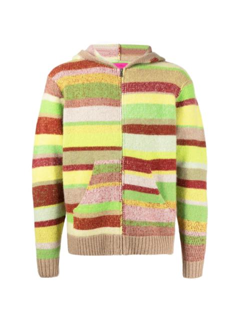 The Elder Statesman multi-stripe zip-up hoodie