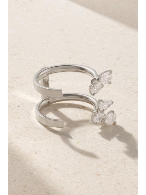 REPOSSI Serti Sur Vide 18-karat White Gold Diamond Ring