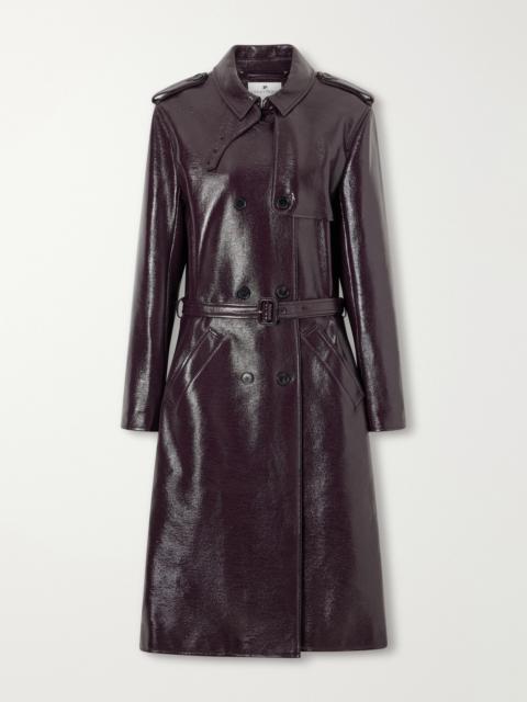 courrèges Belted Cotton-blend Vinyl Trench Coat