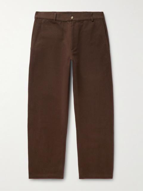 DE BONNE FACTURE Balloon Tapered Cotton-Drill Trousers