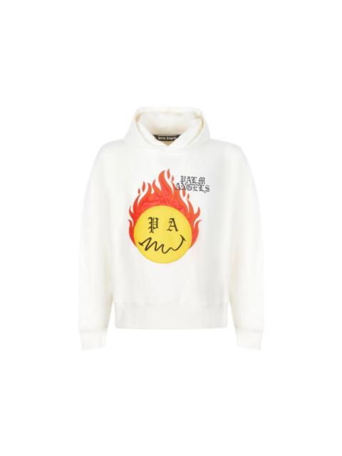 Palm Angels Palm Angels Burning Head Hoodie White