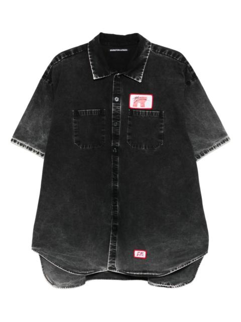 RRR123 logo-print shirt