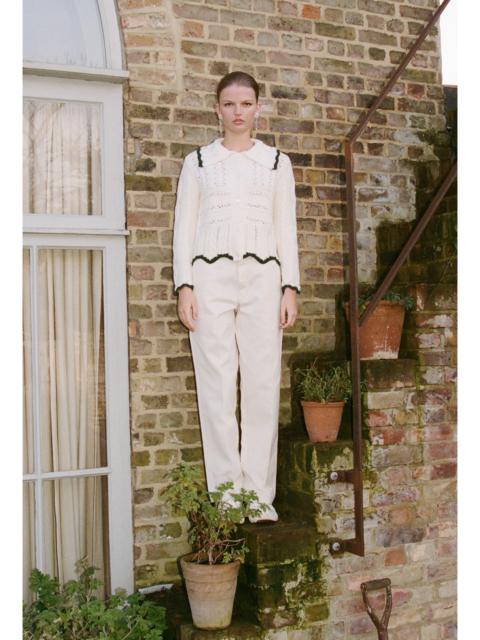 SHRIMPS Trixie Cardigan - Cream/Green