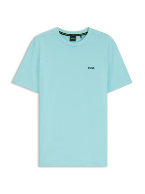 BOSS STRETCH-COTTON T-SHIRT WITH LOGO DETAIL