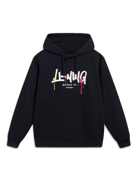 Li-Ning Li-Ning Anything Is Possible Graphic Hoodie 'Black' AWDT559-2
