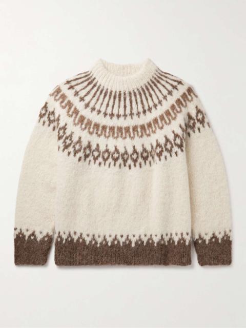 Branch Yoke Intarsia-Knit Alpaca-Blend Sweater