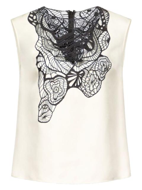 Loulou de Saison lace-applique sleeveless blouse