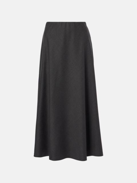 Brunello Cucinelli Wool-blend midi skirt