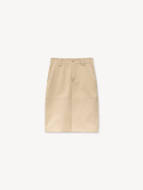 KENZO Workwear knee skirt in cotton twill