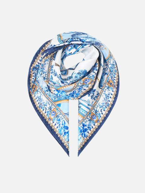 CAMILLA PRINTED SILK TWILL SQUARE SCARF THE PORCELAIN PARLOUR